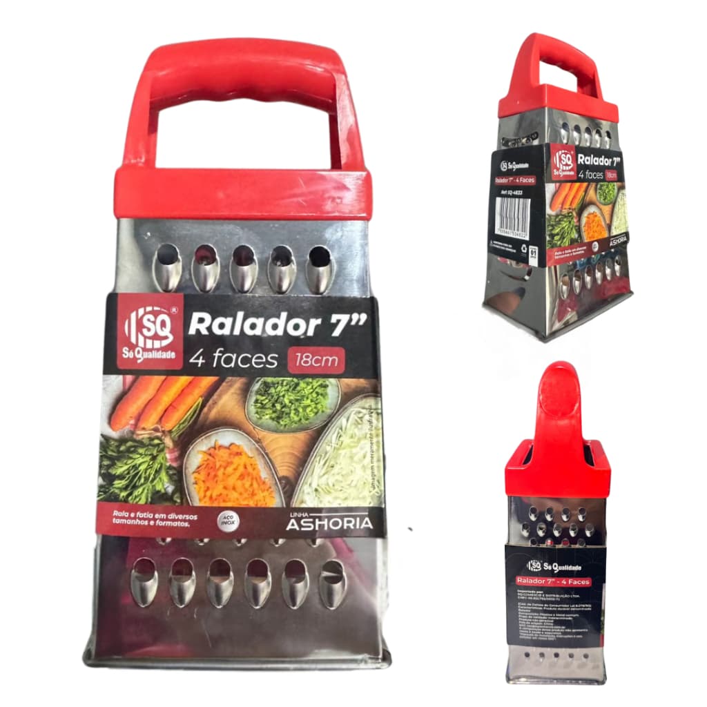Ralador Manual De Legumes Queijo Frutas Legumes 4 Faces Inox 7 Pol Uso Doméstico