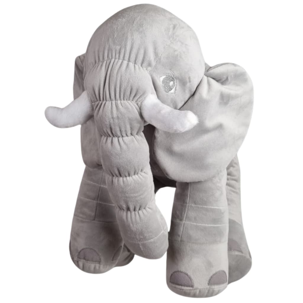 Almofada Elefante de Pelúcia 60cm Cinza Bebê Mãe Menino Menina Conforto