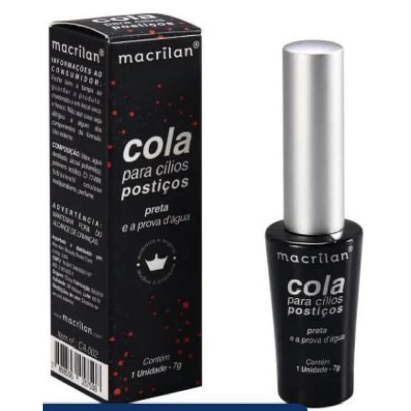 Cola Para Cilios Postiços Preto - Macrilan