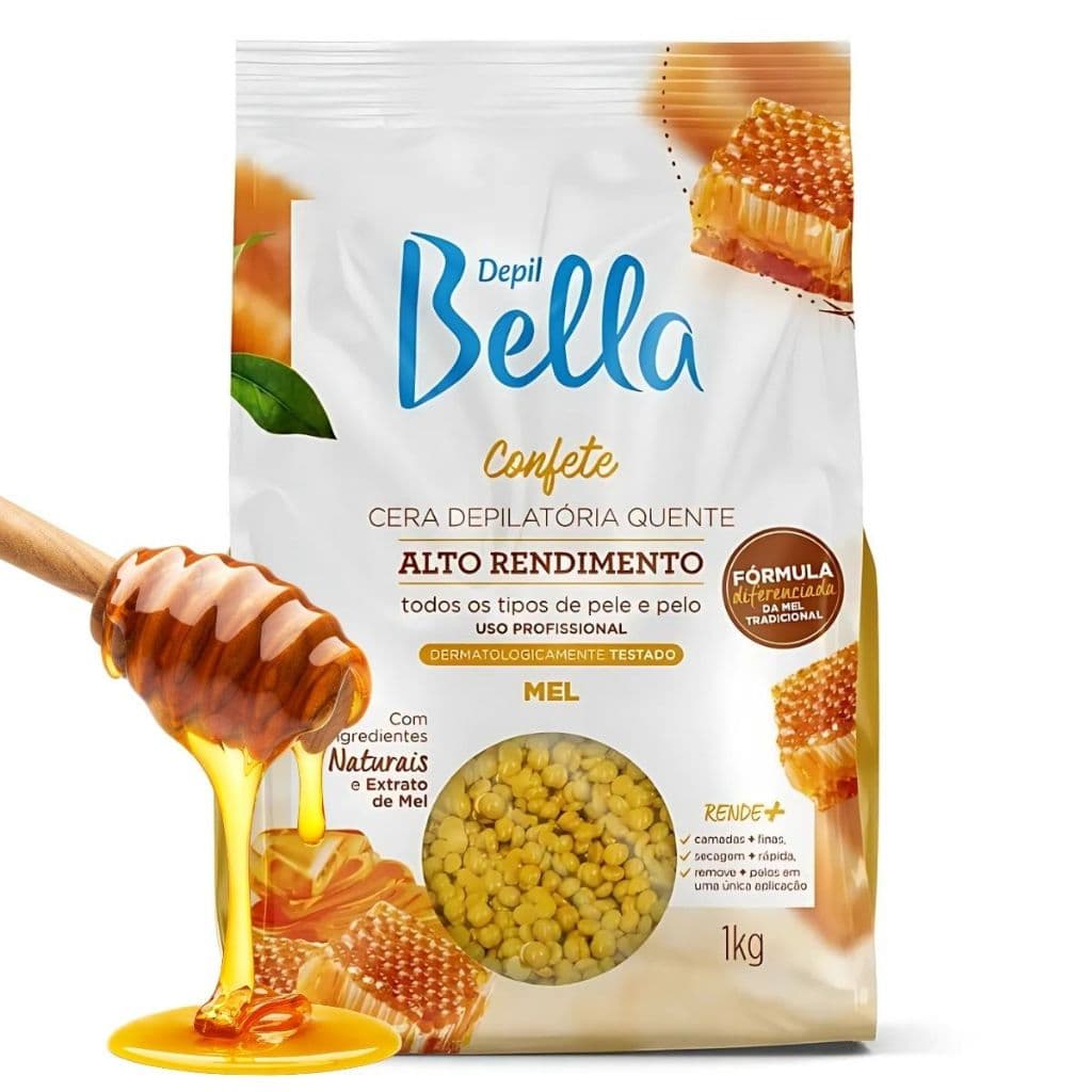 Cera Depilatória Confete Mel Depil Bella 1 Kg