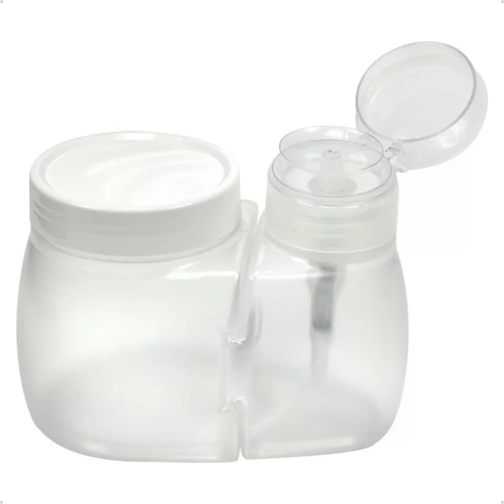 Kit Porta Algodão Dosador De Acetona Manicure Santa Clara