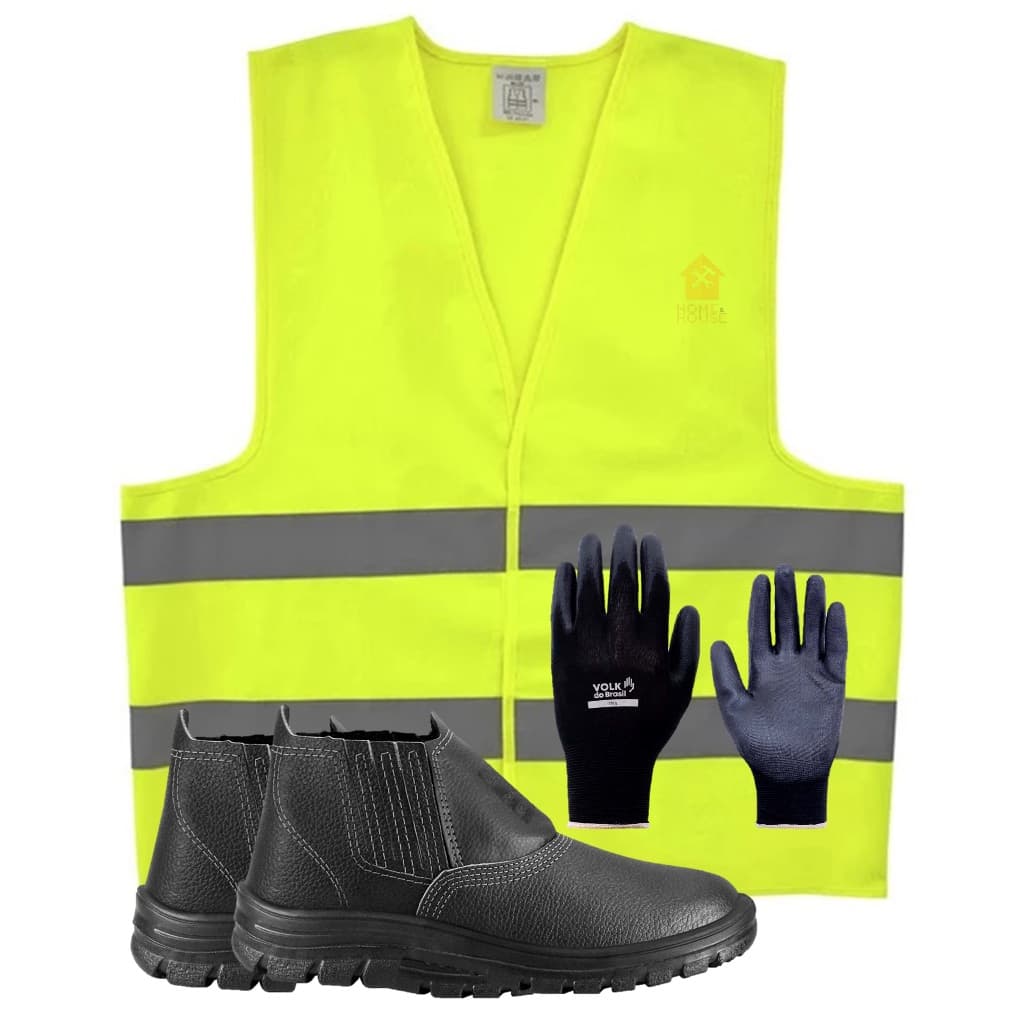 Kit Epi Para Entregador Colete/Bota/Luva