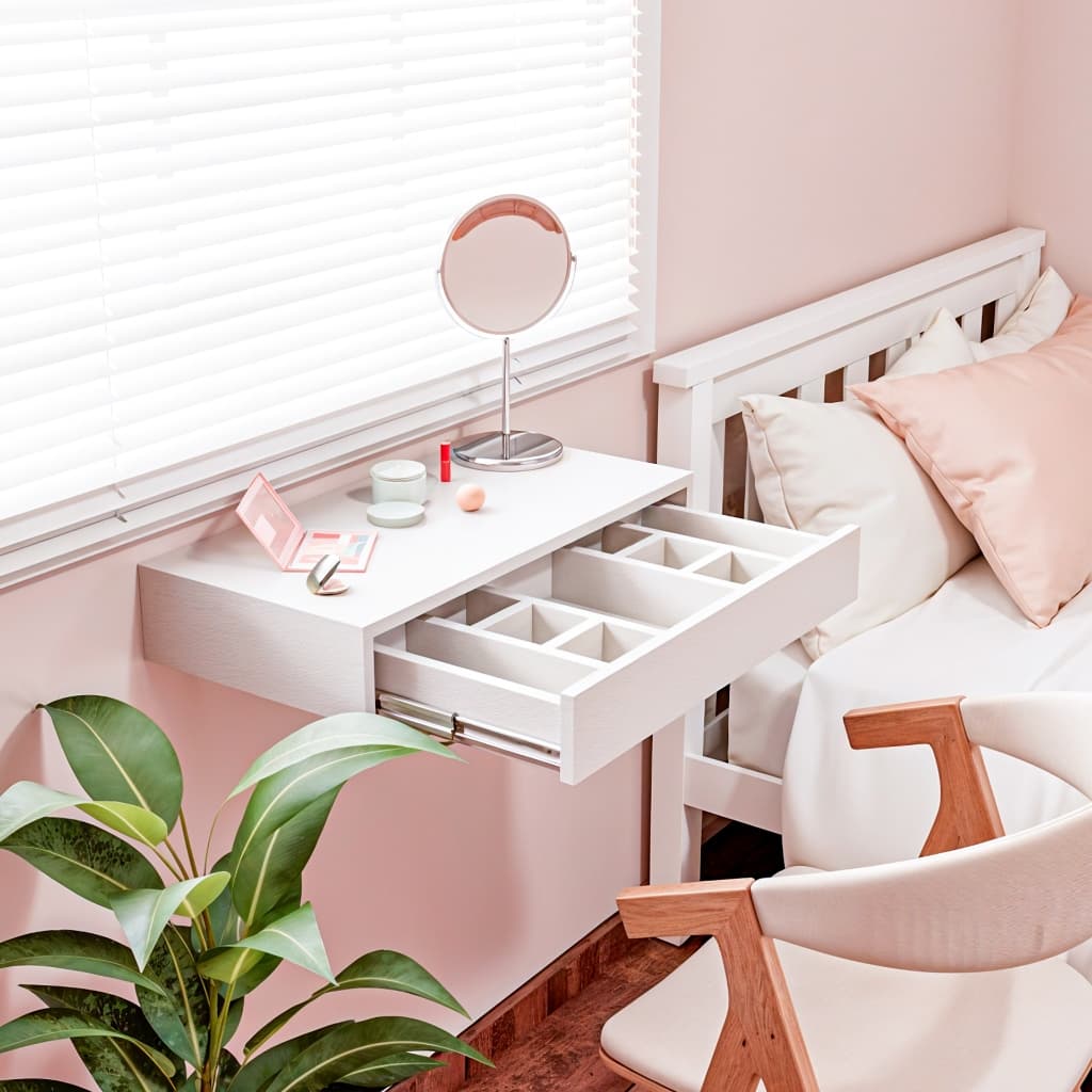 Gaveta Penteadeira Suspensa: Design Moderno com Divisória- Quarto/Closet/Salão de beleza