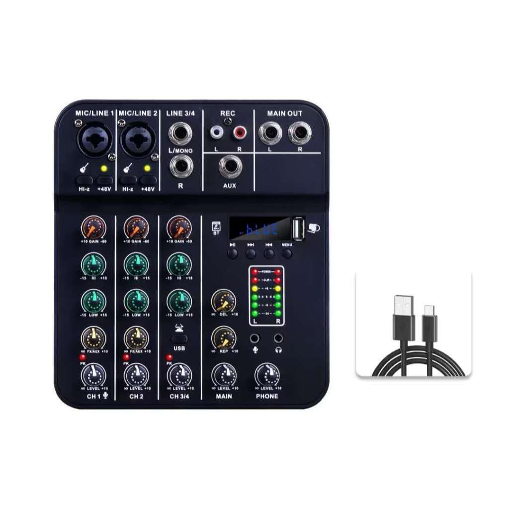 Mixer Mesa 4 Canais Bluetooth Interface Mp3/usb Pvc Led