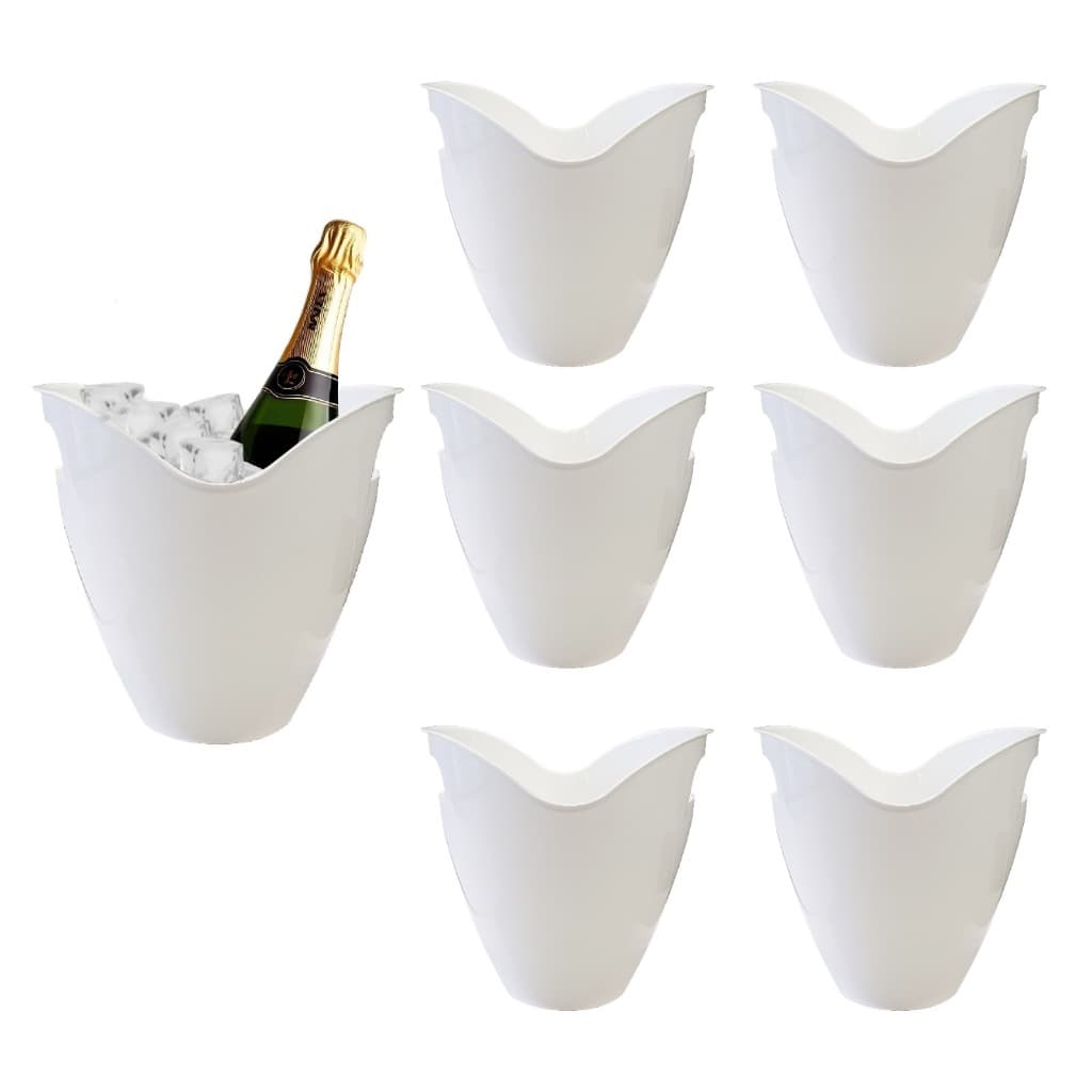 Balde de Gelo 3,3L Champanheira Acrílico Cristal Reforçado Espumante Vinho Festa Kit 7pçs
