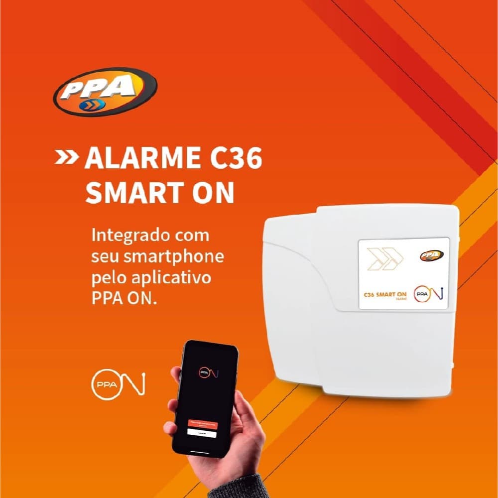 CENTRAL DE ALARME PPA ON C36 SMART ACIONAMENTO POR APLICATIVO