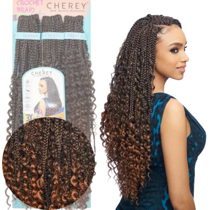 Cabelo 3x Boho Box Braid Gypsi Cherey 300g 55cm