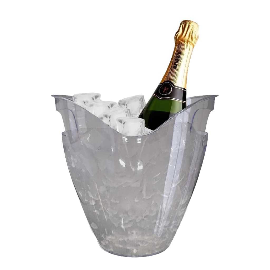 Balde de Gelo 3,3L Champanheira Acrílico Resistente Garrafas Espumante Vinho Bar
