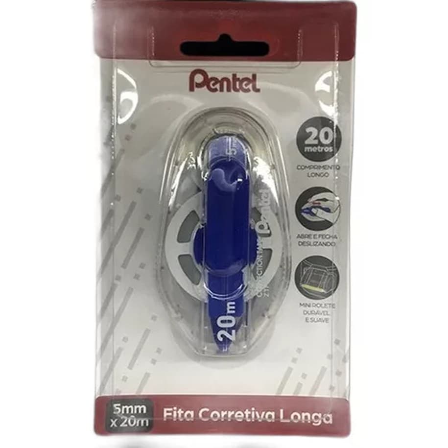 Fita Corretiva Loga Pentel 5mm x 20 Metros