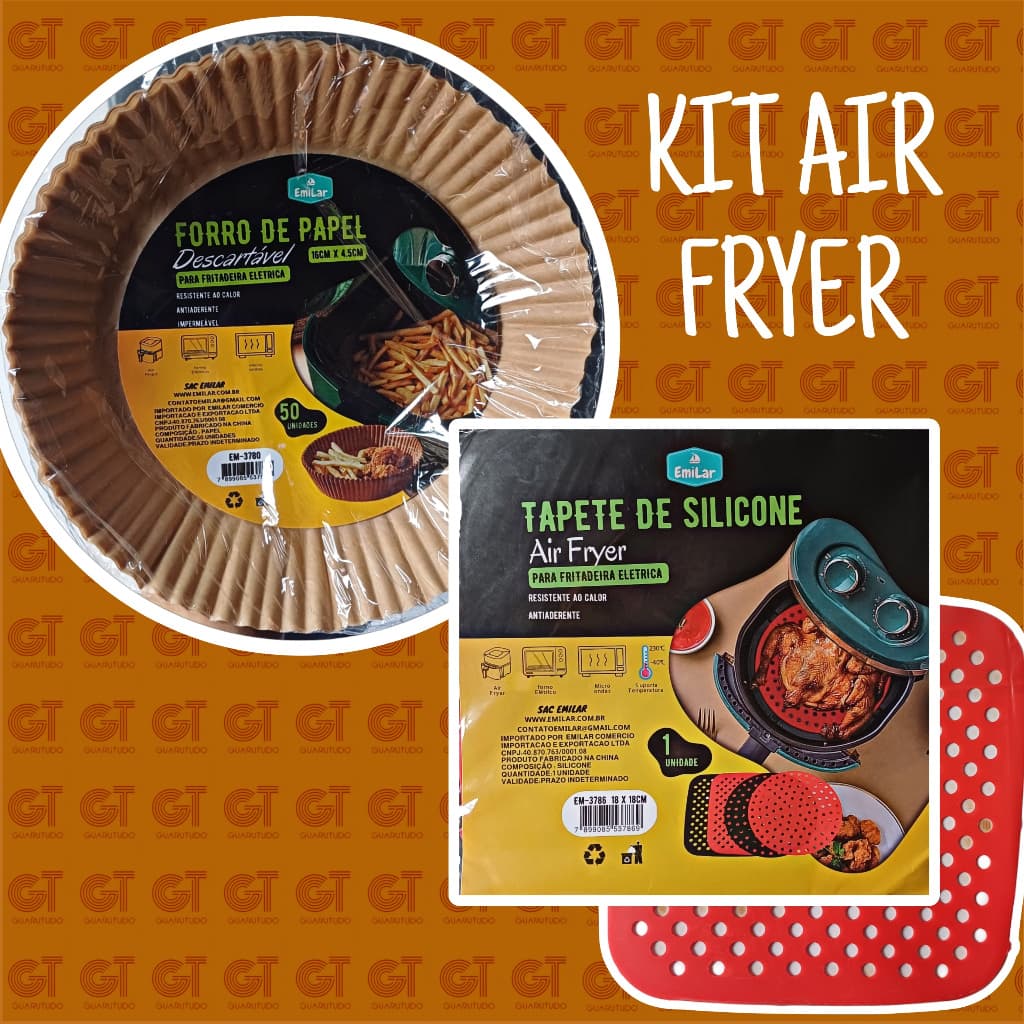 Forma de silicone e Forma de Papel para Fritadeira Eletrica