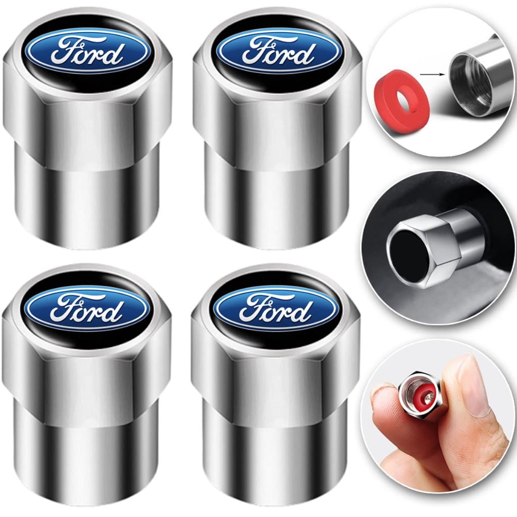 Kit 4 Bico Pneu Válvulas Cromado Ford Focus Ká Fiesta Ecosport Titanium