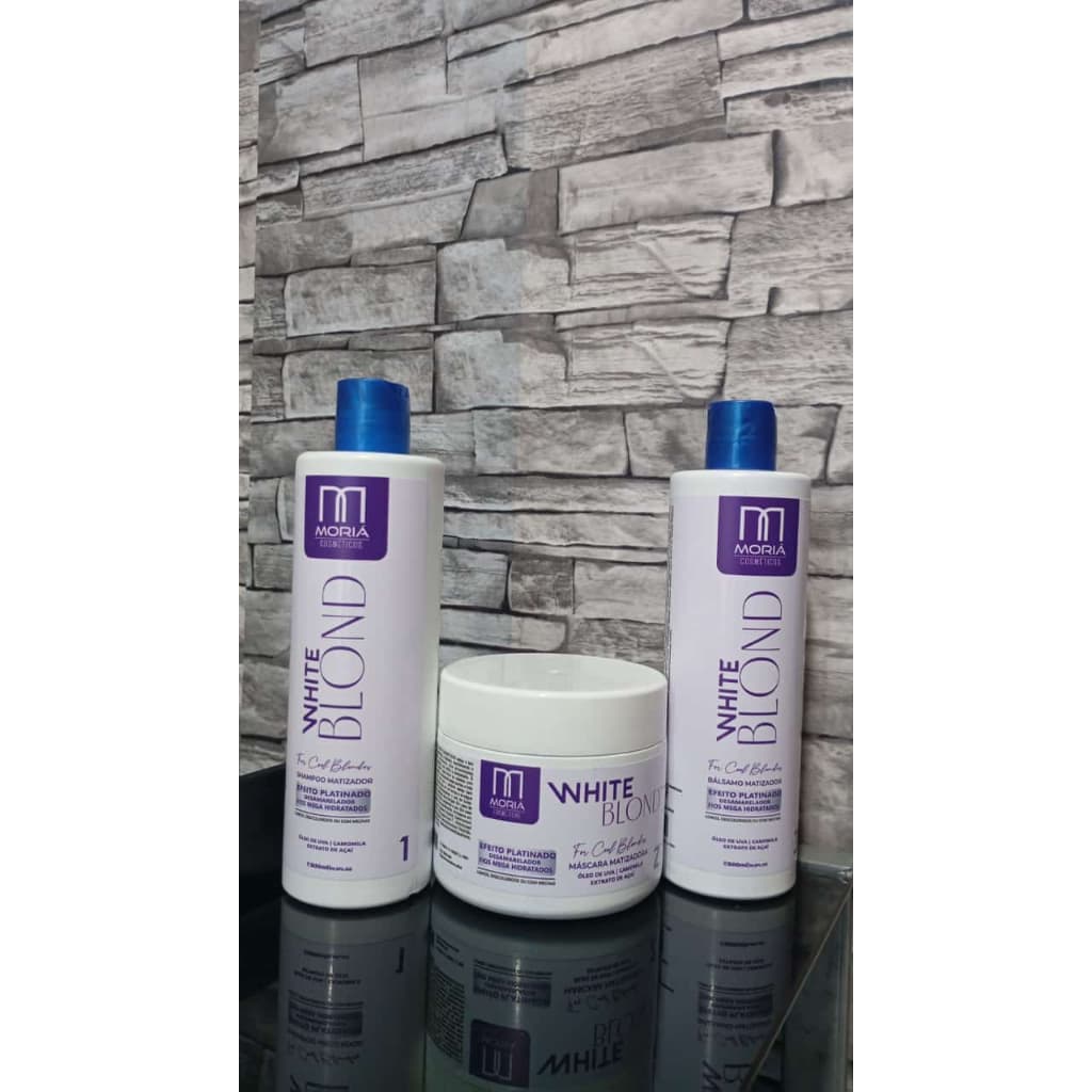 Kit Matizador Loiro white Blond 3 x 500 ml
