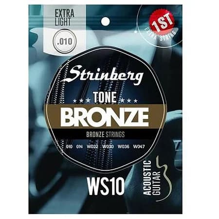 Encordoamento Strinberg Cordas Violão Aço 0.10 Ws10 Bronze