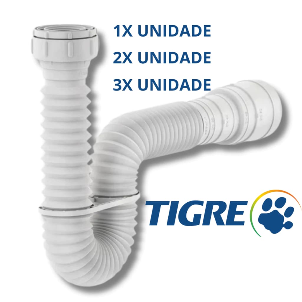 Sifão Sanfonado Ajustável Universal Multiuso Tigre Cifão Pia Cozinha Sifrao Lavatório Cifrão Tanque