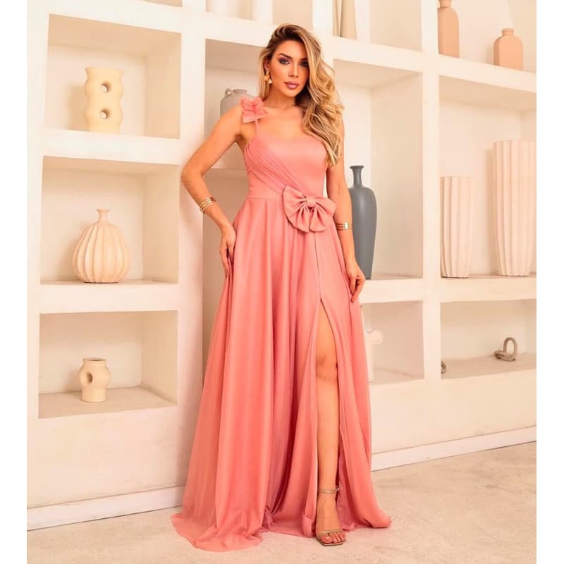 VESTIDO LONGO ALCINHA  DETALHE FORRADO PERFEITO MADRINHA CASAMENTO FORMATURA EVENTOS BRILHO