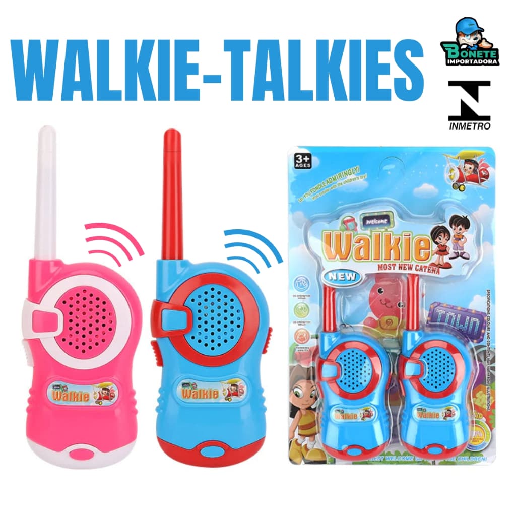 Kit Walkie Talkie Infantil Educativo com Alcance de até 10m