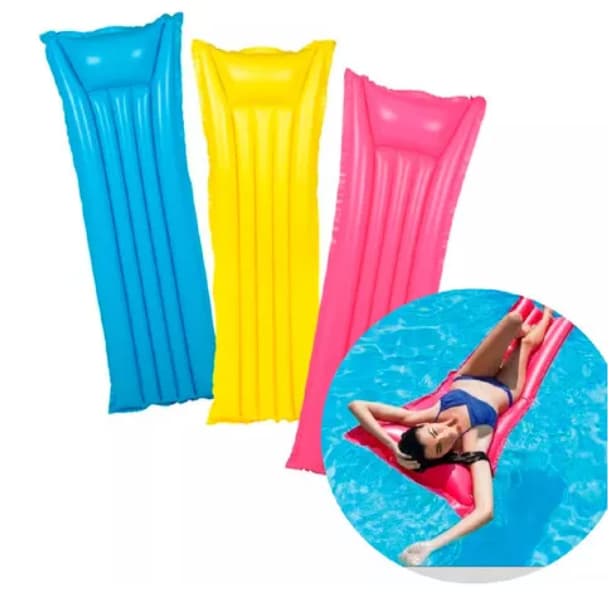 Boia Colchão de Piscina Colchão inflável Bronzeador Liso 1,83m X 69cm
