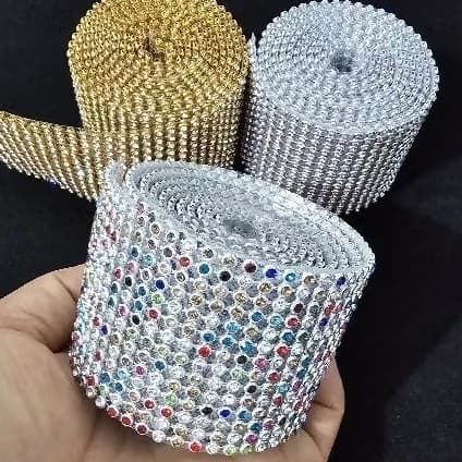 Manta de strass cristal 120 cm × 5  cm
