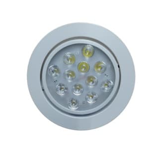 5 Spot De Led 12w Embutir Teto Direcional Redondo Bivolt