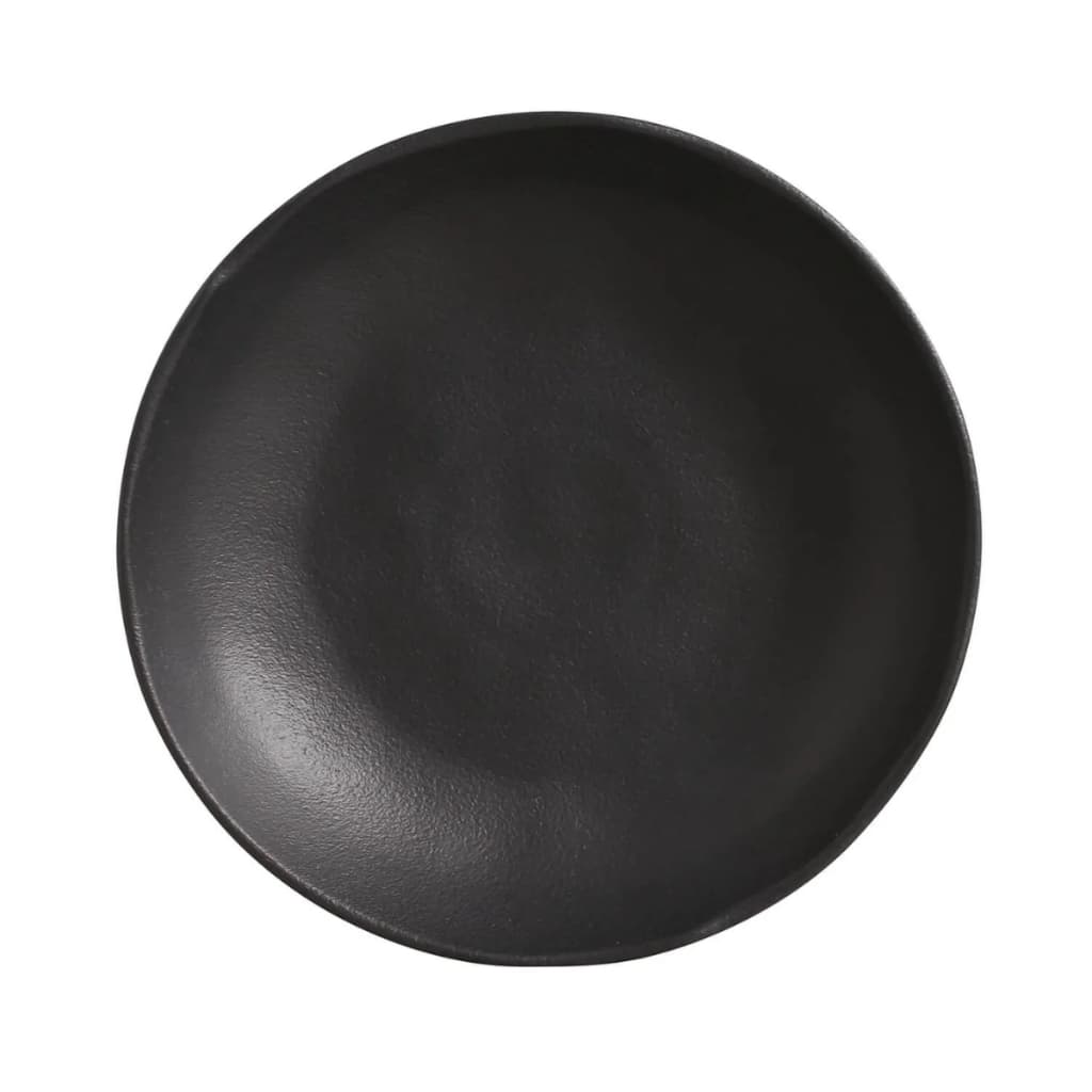 Kit 6 Pratos Fundo Preto Matte Porto Brasil