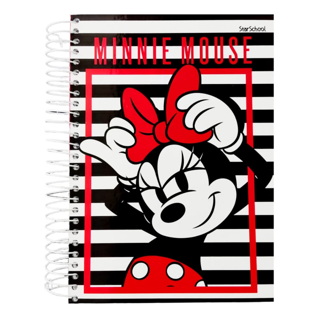 Caderno Espiral Universitario CD 10x1 160 Fls Minnie Mouse  Escolas Faculdades Anotações