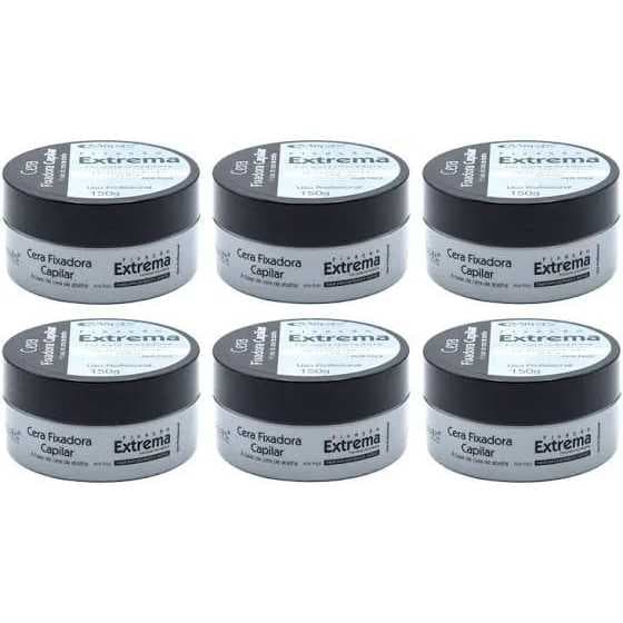KIT MIRRAS 6 CERA FIXADORA CAPILAR  EXTREMA 150G