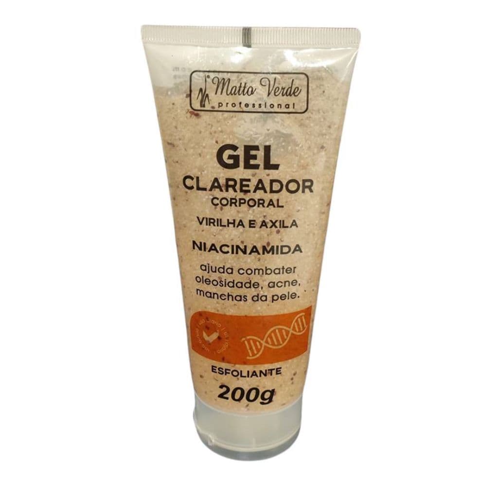 Gel Clareador Esfoliante Corporal Virilha e Axila Niacinamida Matto Verde 200g