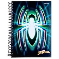 Caderno Espiral Universitario CD 10x1 160 Fls Spider-Man Escolas Faculdades Anotações