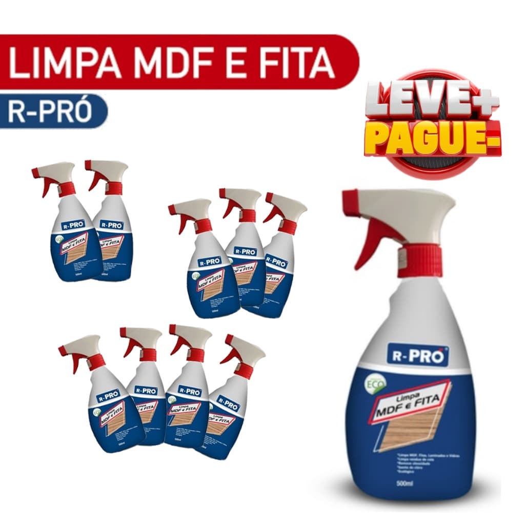 Mais por Menos Limpa MDF e Fita Multiuso 500ml Desengraxante Limpeza e Aroma
