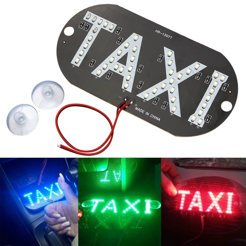 Placa Luminosa de Uso Interno Para Brisa 45 Led Sem Plugue TAXI