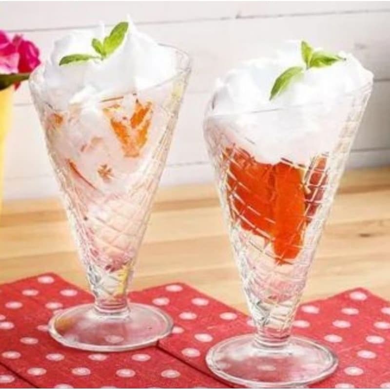 Conjunto Taças Para Sobremesa Sundae Sorvete Alaska 300ml