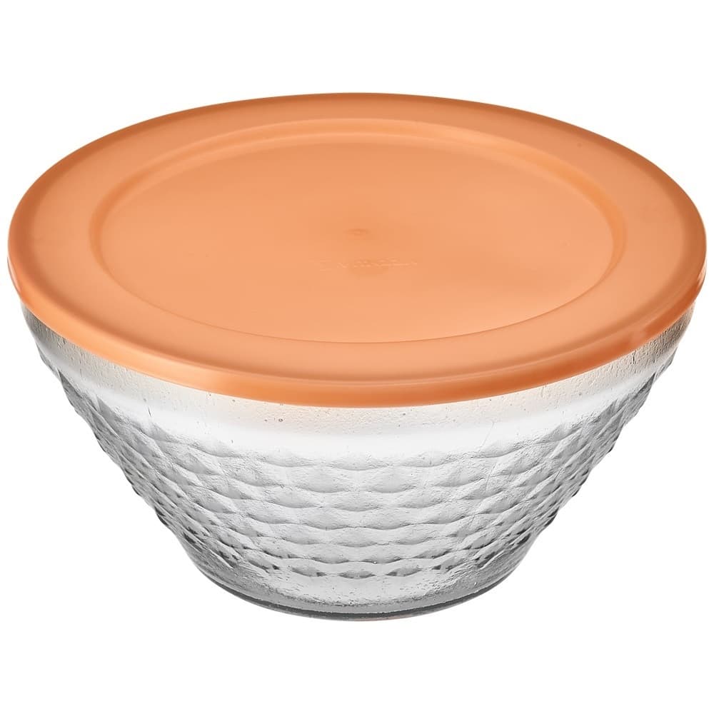 Pote Tigela Saladeira de Vidro Tampa Plástica Venezza Espiral 1,5L Vitazza: Para Servir e Organização de Cozinha
