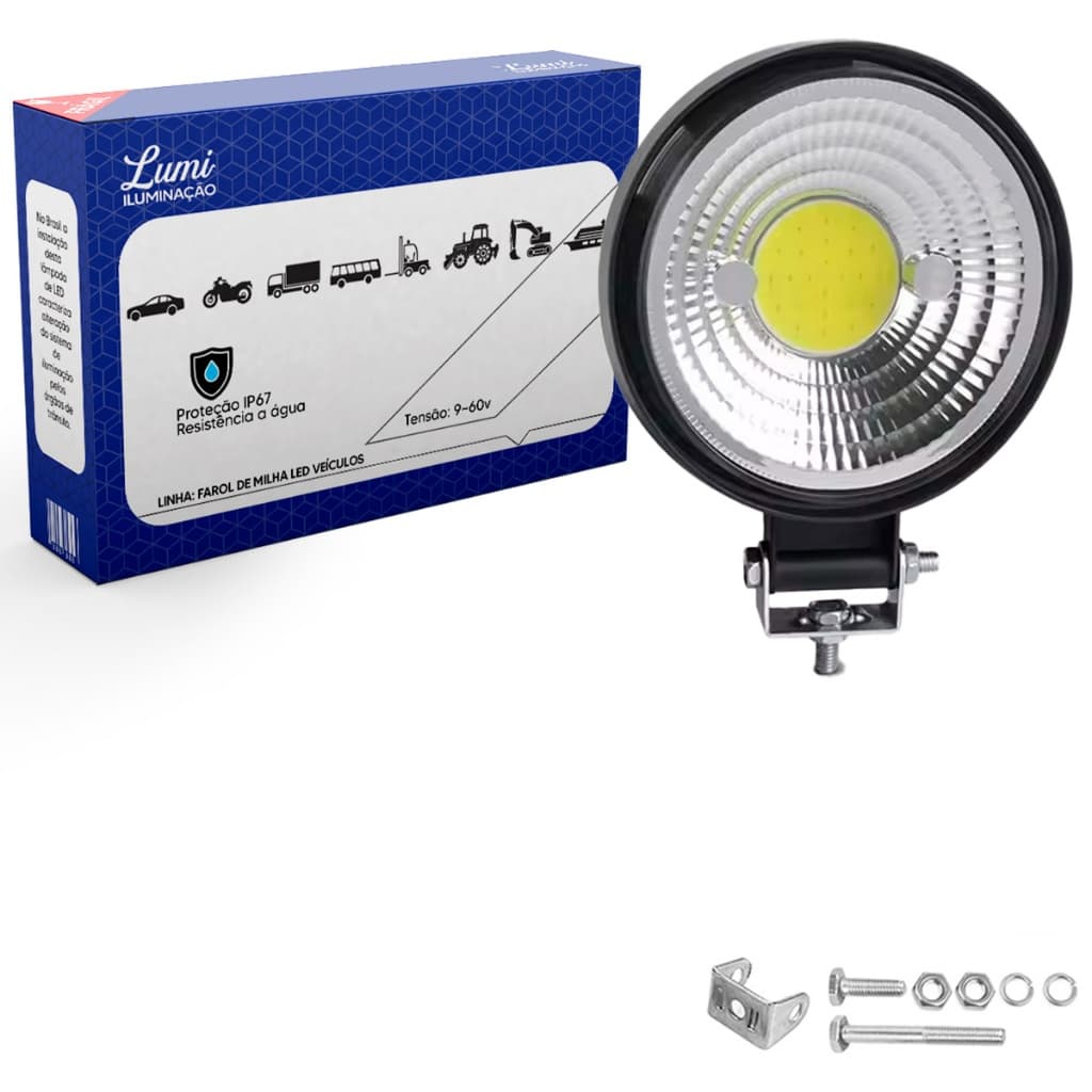 Farol Milha Led 126w 9-60v Super Brilho Universal Off Road
