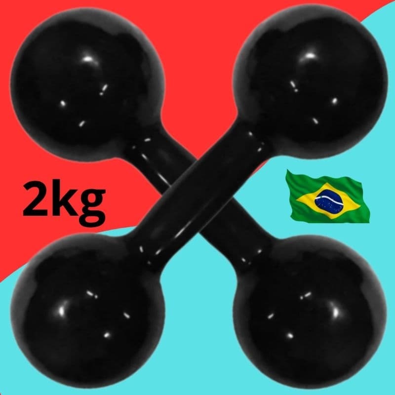 Halter 2kg Emborrachado PROMOÇÃO Total do kit 4kg