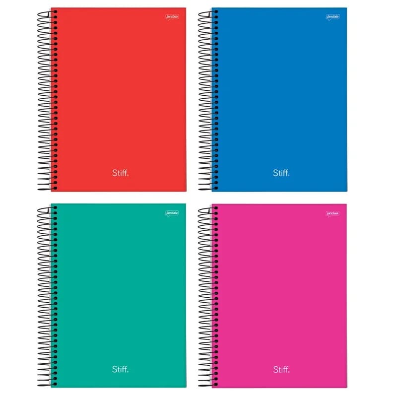 Caderno Universitário Stiff Capa Dura 10X1 160 Folhas Jandaia Versão Econômica