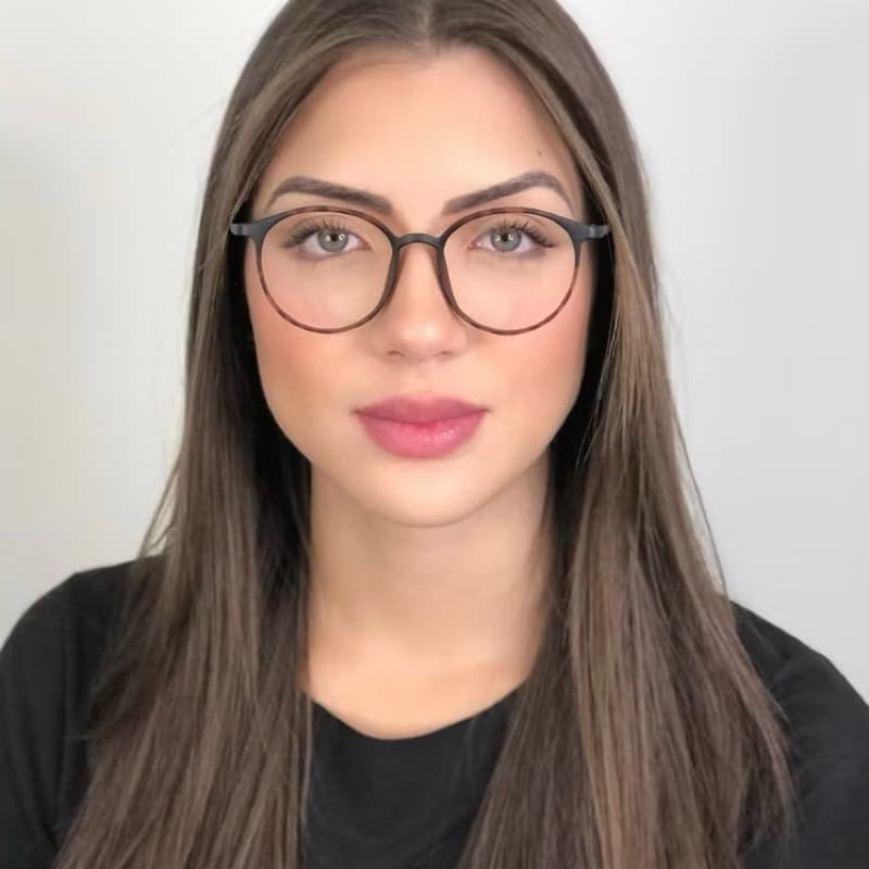 Óculos miopia com grau pra longe oncinha fosco modelo redondo feminino.