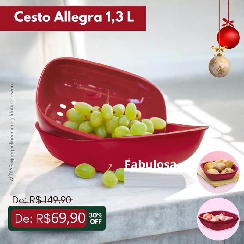 Tupperware Cesto Allegra 1,3 litros