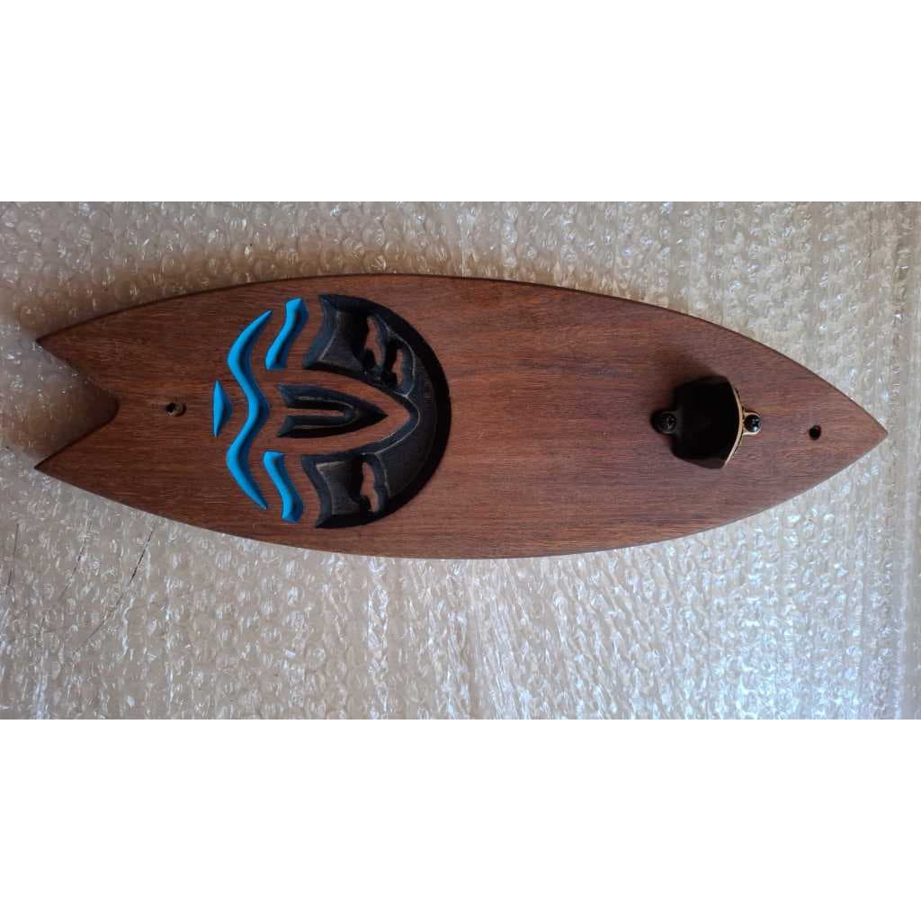 Abridor de Garrafa de Parede Prancha, Onda Surf