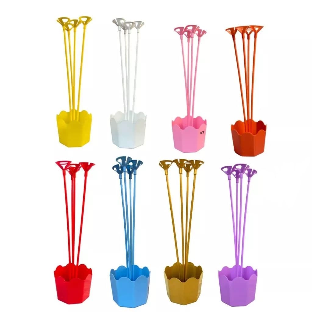 7 cachepots com varetas centro de mesa aniversario