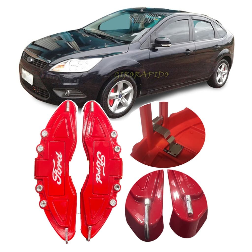 Capas De Pinças De Freio com Garras 2 peças Ford Focus 2011, 2012, 2013, 2014 top sem silicone