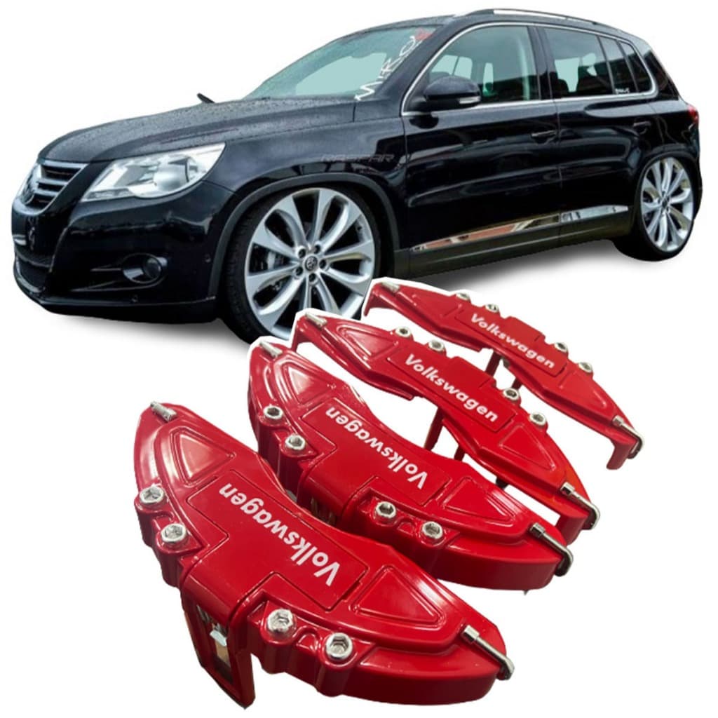 Capa De Pinça De Freio Garras 4 Peça Compativel tiguan 2007 2008 2009 2010 2011 2012 2013 2014 2015 2016 top sem silicon