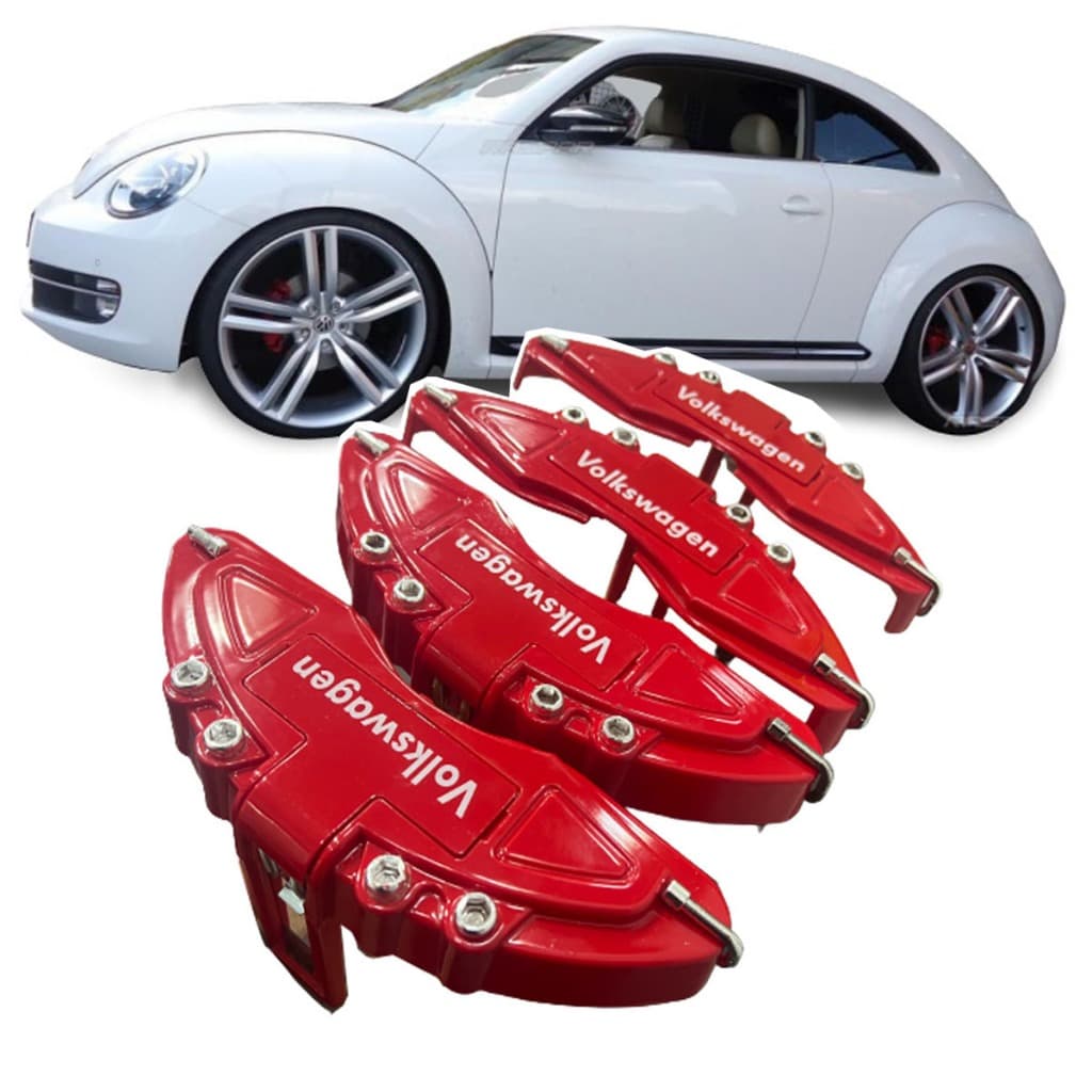 Capa De Pinça De Freio com Garras 4 Peças Compatível Fusca 2011 2012 2013 2014 2015 2016 2017 2018