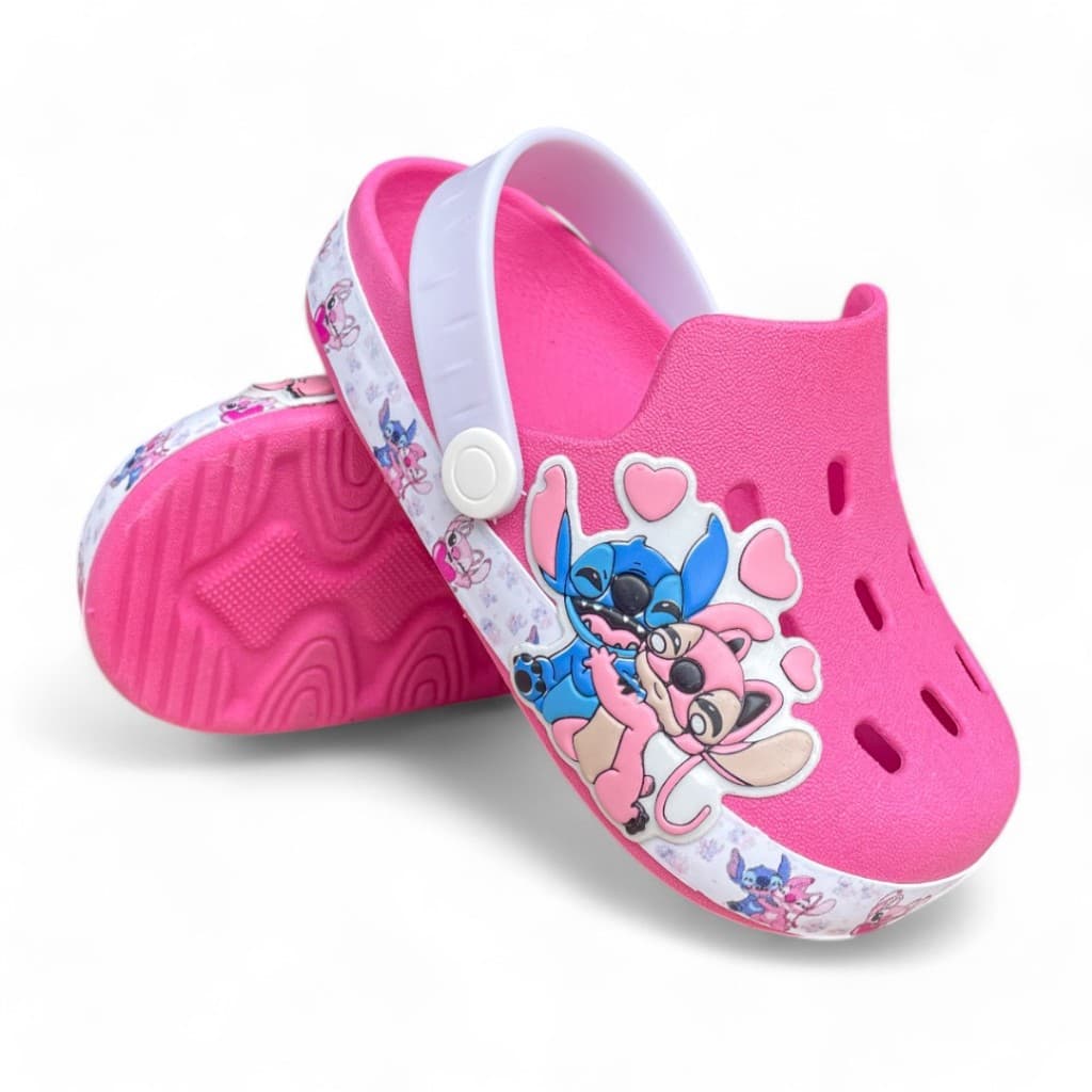 Sandália Babuche Stitch Baby Infantil Para Meninas Feminina Confortável Leve