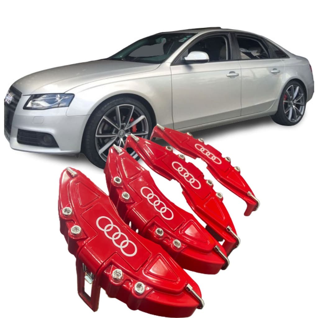 Capa De Pinça De Freio com garras 4 peças Compatível Audi A4 sedan 2013 2014 2015 2016 2017 2018 top sem silicone