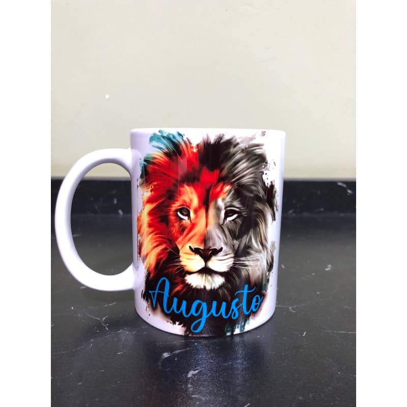 Caneca Evangélica Leão de Judá Personalizada com Nome