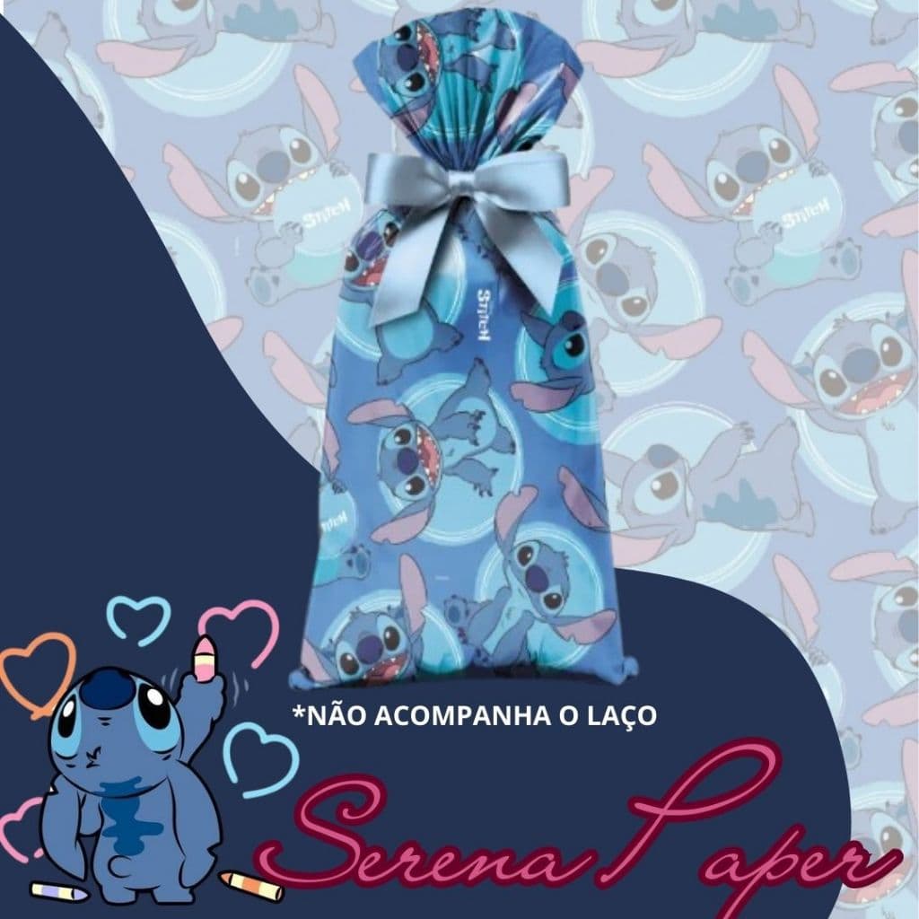 SACO DE PRESENTE STITCH M3 / 25x37cm / CROMUS / PAPEL DE PRESENTE