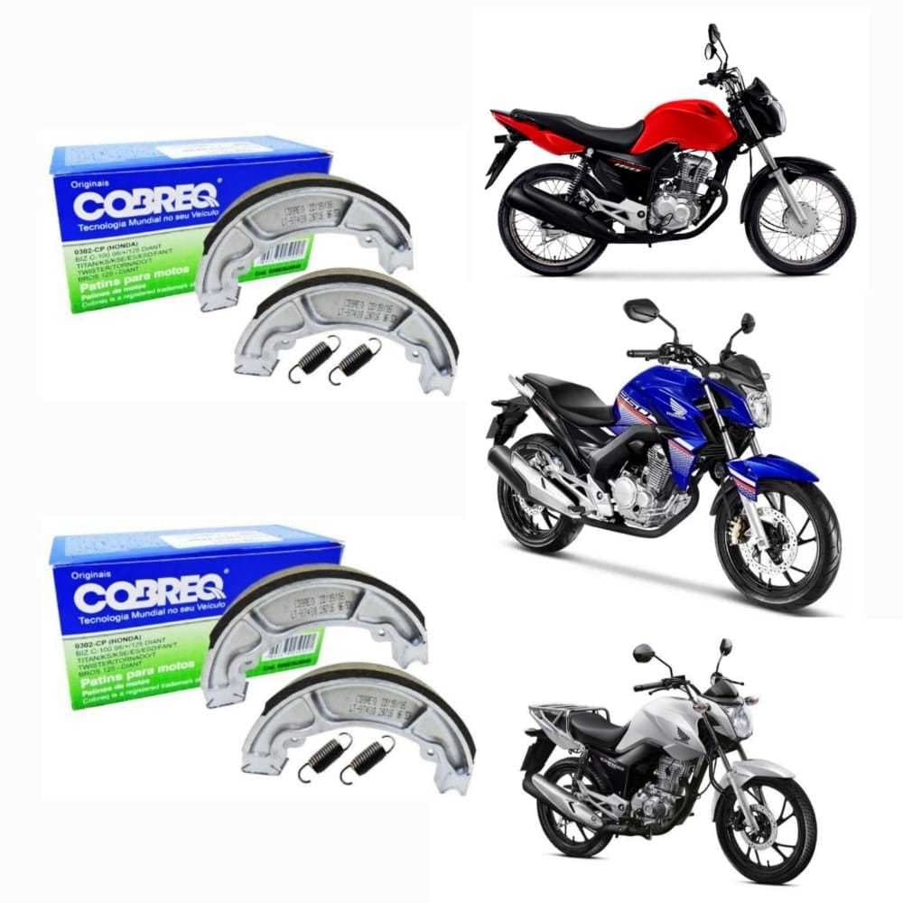 Kit 2 Lonas De Freio ORIGINAL COBREQ CG Titan FAN START 160 150 125 - LED 110 - BIZ 100 - BROS 125