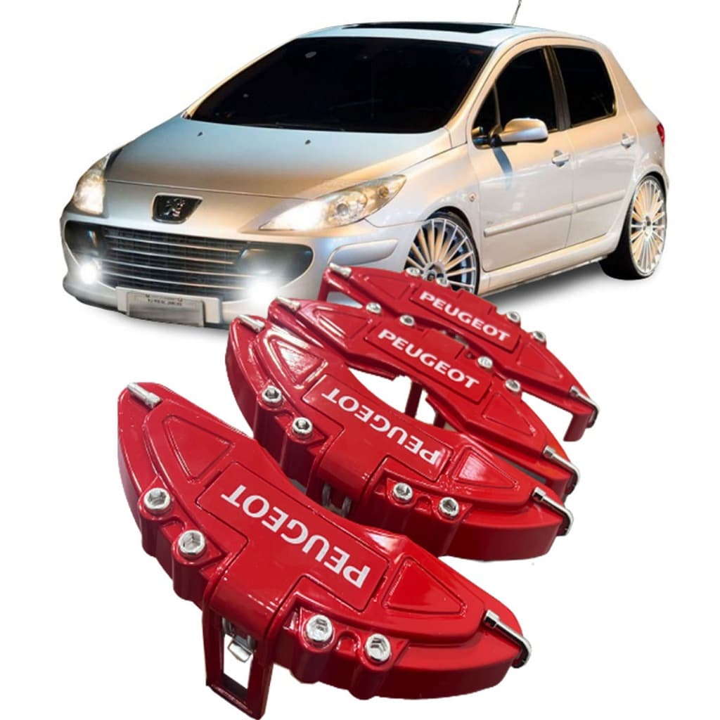 Capa De Pinça De Freio com garras 4 peças Compatível 307 2008, 2009, 2010, 2011, 2012, 2013 top sem silicone