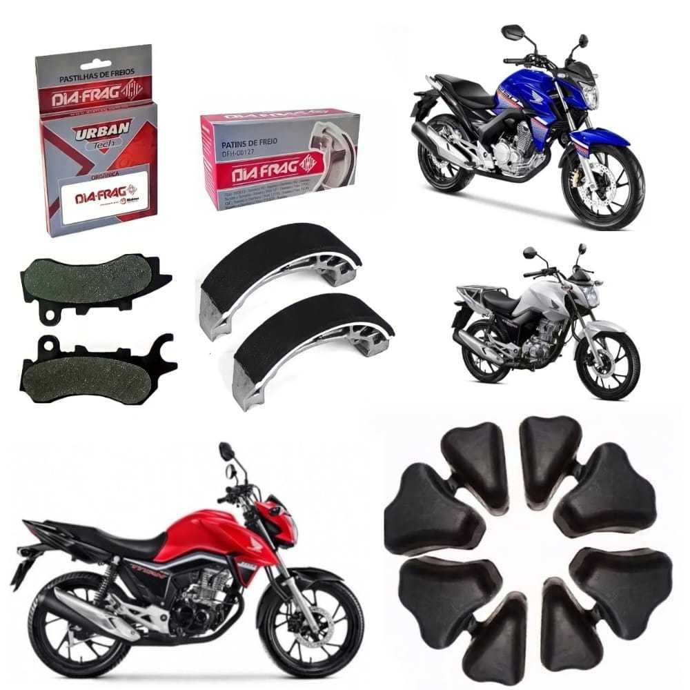 Kit DIAFRAG Pastilha + lona + bucha Da Coroa Honda CG Titan Fan Cargo 160 CBS 2018 a 2024 PROMOÇÃO