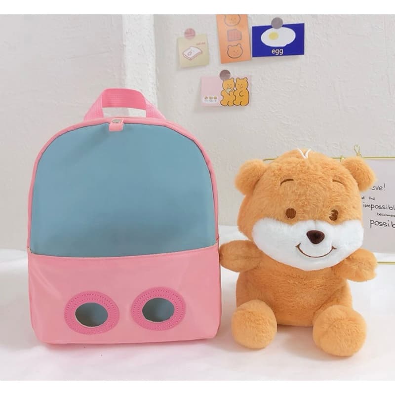 Mochila Infantil Menina de Pelúcia Boneco Removível Unicornio / Urso 3D. pode ser enviado olhinhos abertos ou fechados.